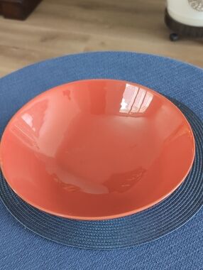 Vintage Marshall Fields Market Place -Orange Ceramic Serving Bowl - Italy